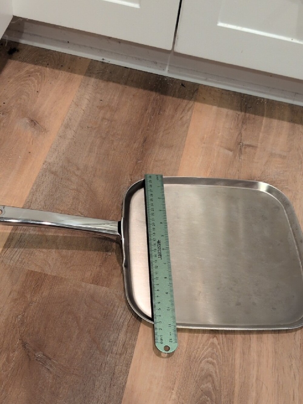 Cutco 5 ply Stainless Steel Cookware square griddle pan - Silver Finish - Picture 6 of 7